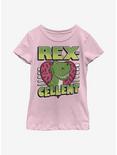 Disney Pixar Toy Story Rexcellent Heart Youth Girls T-Shirt, PINK, hi-res