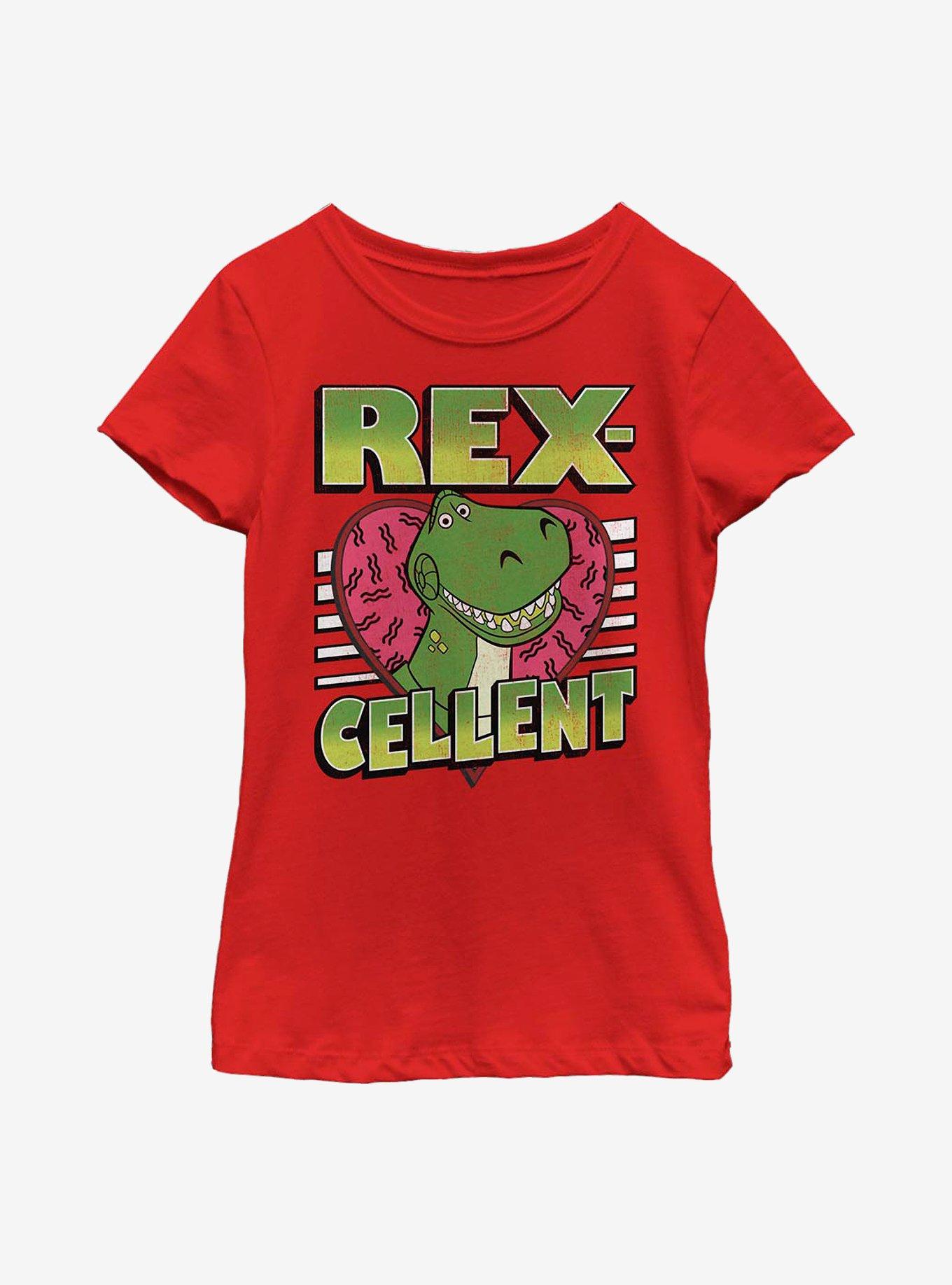 Disney Pixar Toy Story Rexcellent Heart Youth Girls T-Shirt