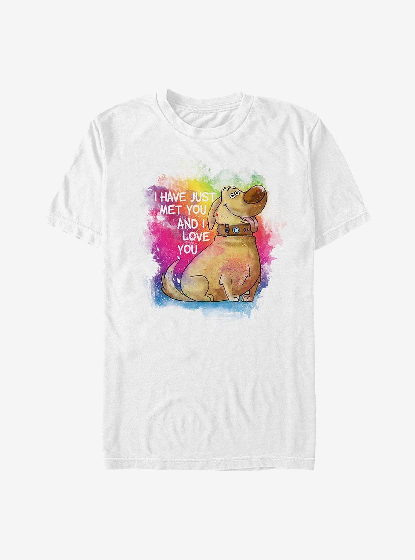 Disney Pixar Up Dug Watercolor Text T-Shirt, , hi-res
