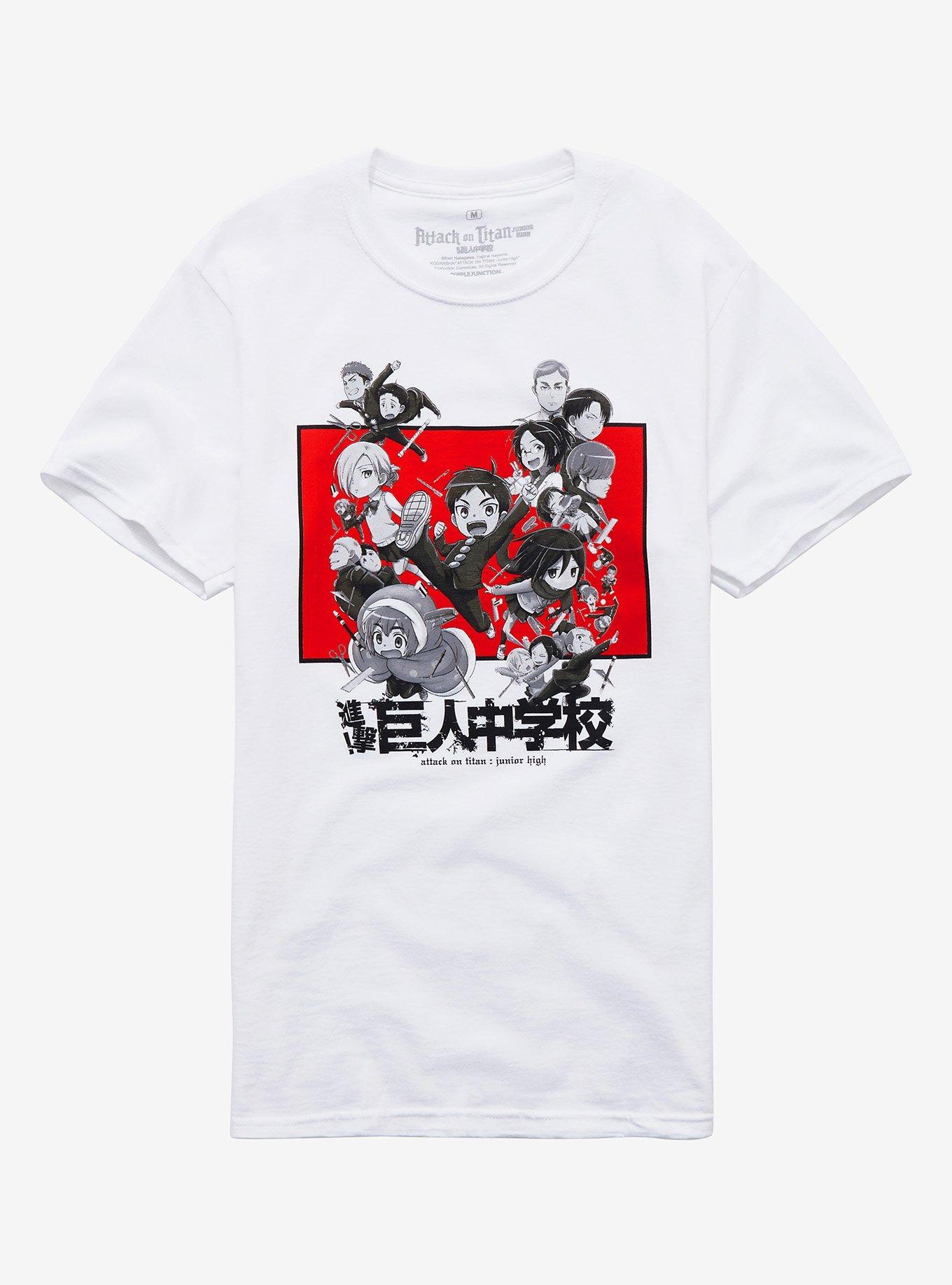 Attack On Titan: Junior High Characters Girls T-Shirt, MULTI, hi-res