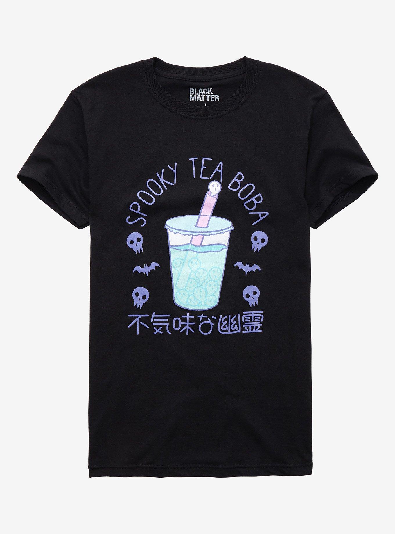 Spooky Tea Boba Boyfriend Fit Girls T-Shirt, MULTI, hi-res