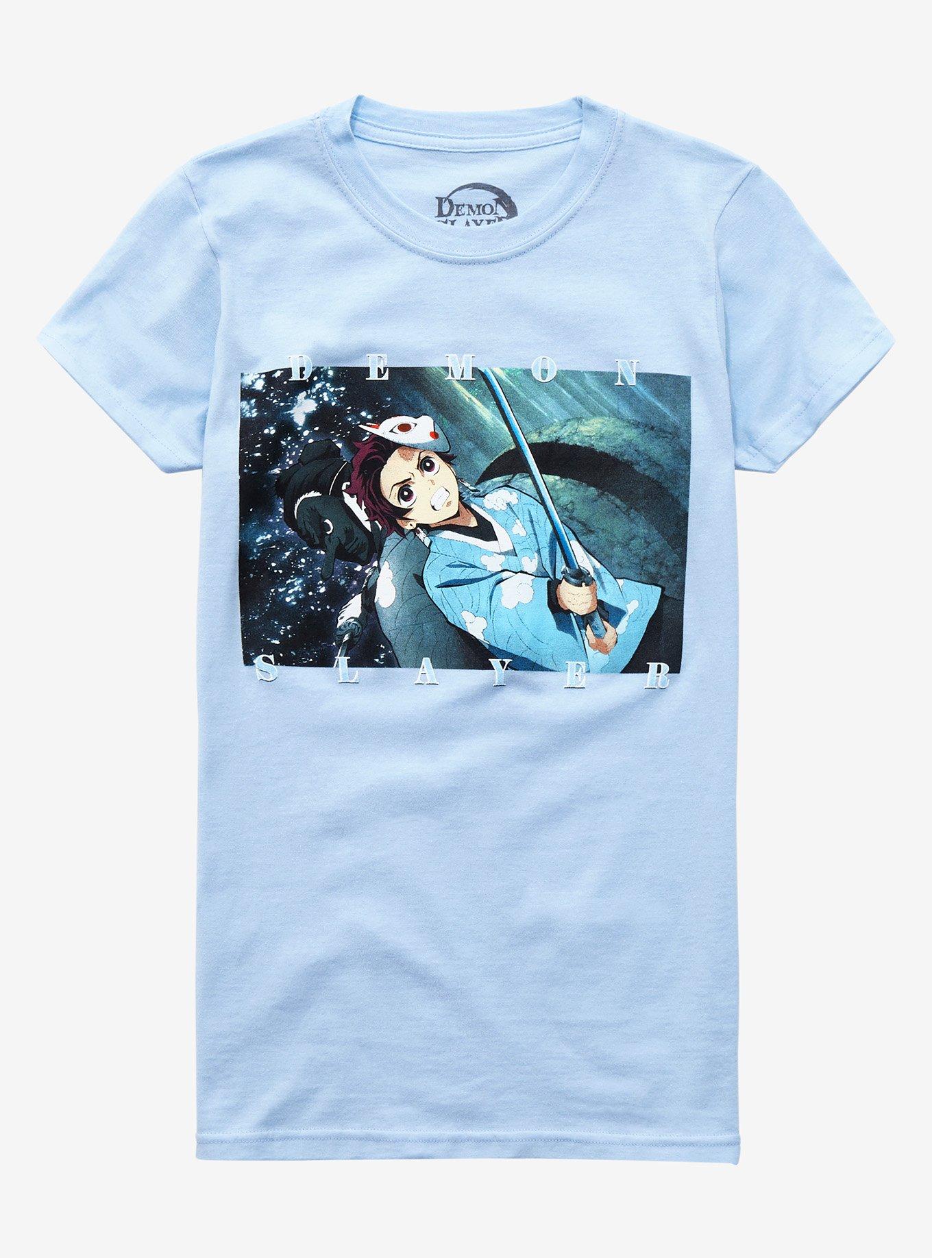 Demon Slayer: Kimetsu No Yaiba Tanjiro Blue Girls T-Shirt, MULTI, hi-res