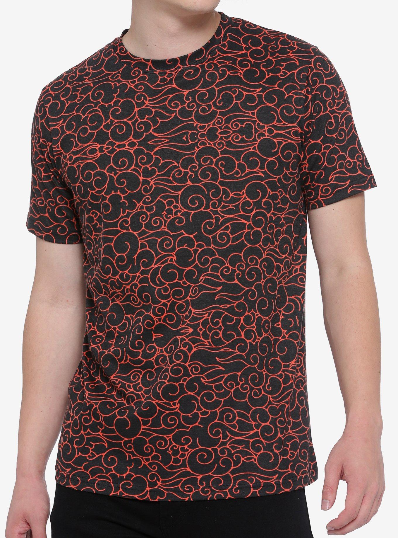 Red Clouds Outline T-Shirt | Hot Topic