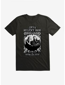 Jay And Silent Bob Black And White Portrait T-Shirt, , hi-res