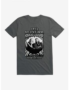 Jay And Silent Bob Black And White Portrait T-Shirt, CHARCOAL, hi-res