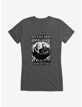 Jay And Silent Bob Black And White Portrait Girls T-Shirt, , hi-res