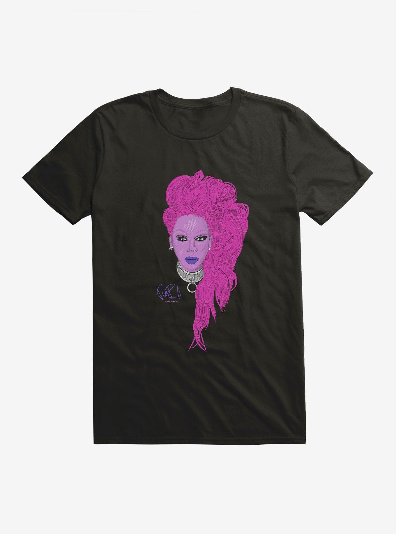 RuPaul Neon Purple Portrait T-Shirt, , hi-res