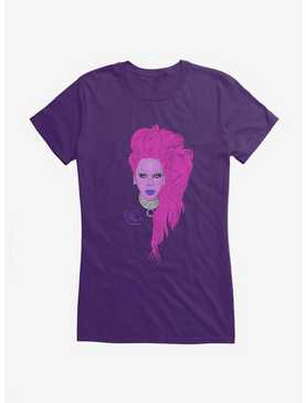 RuPaul Neon Purple Portrait Girls T-Shirt, , hi-res