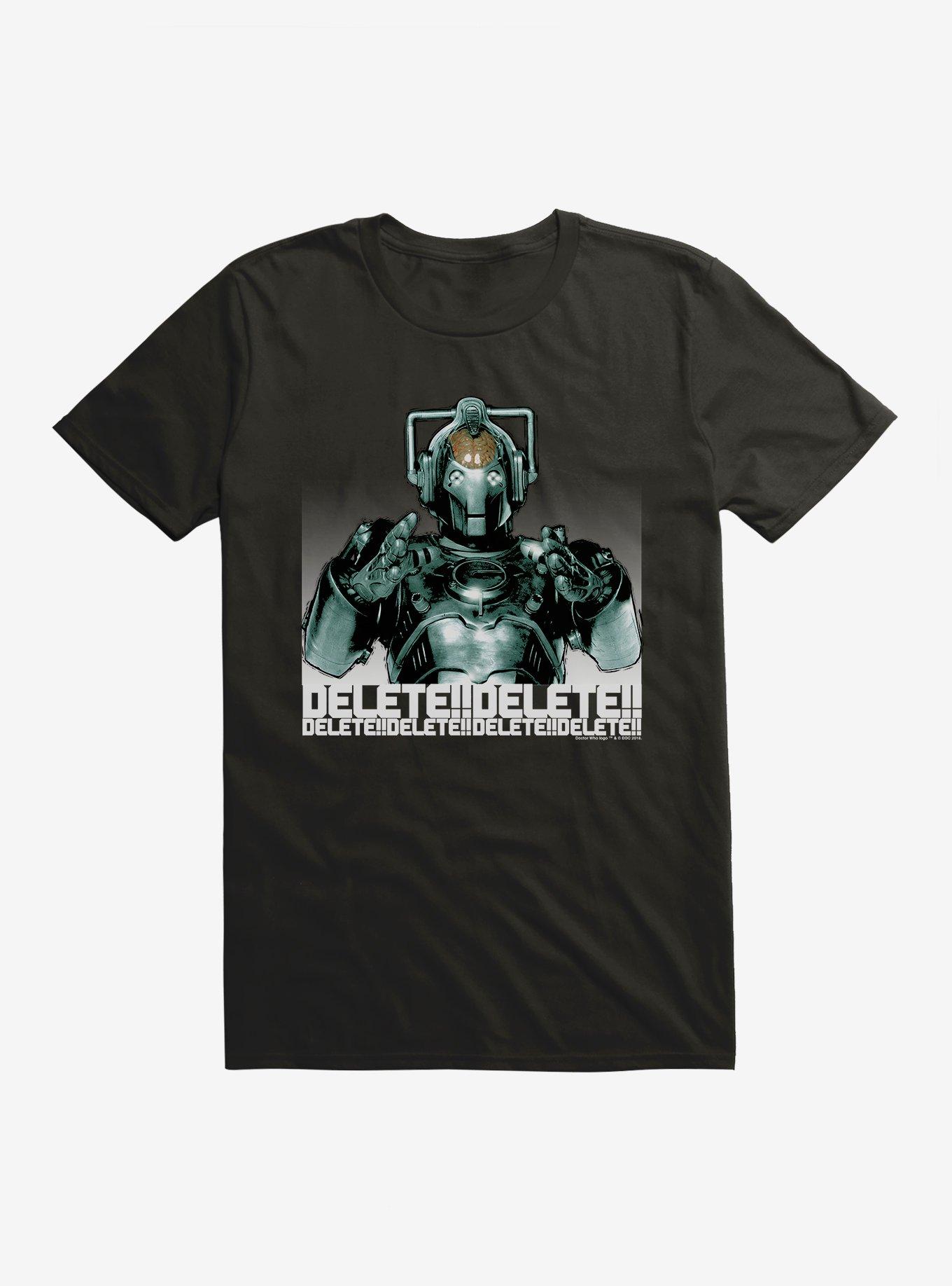 Doctor Who Cybermen Delete Delete Delete T-Shirt, , hi-res
