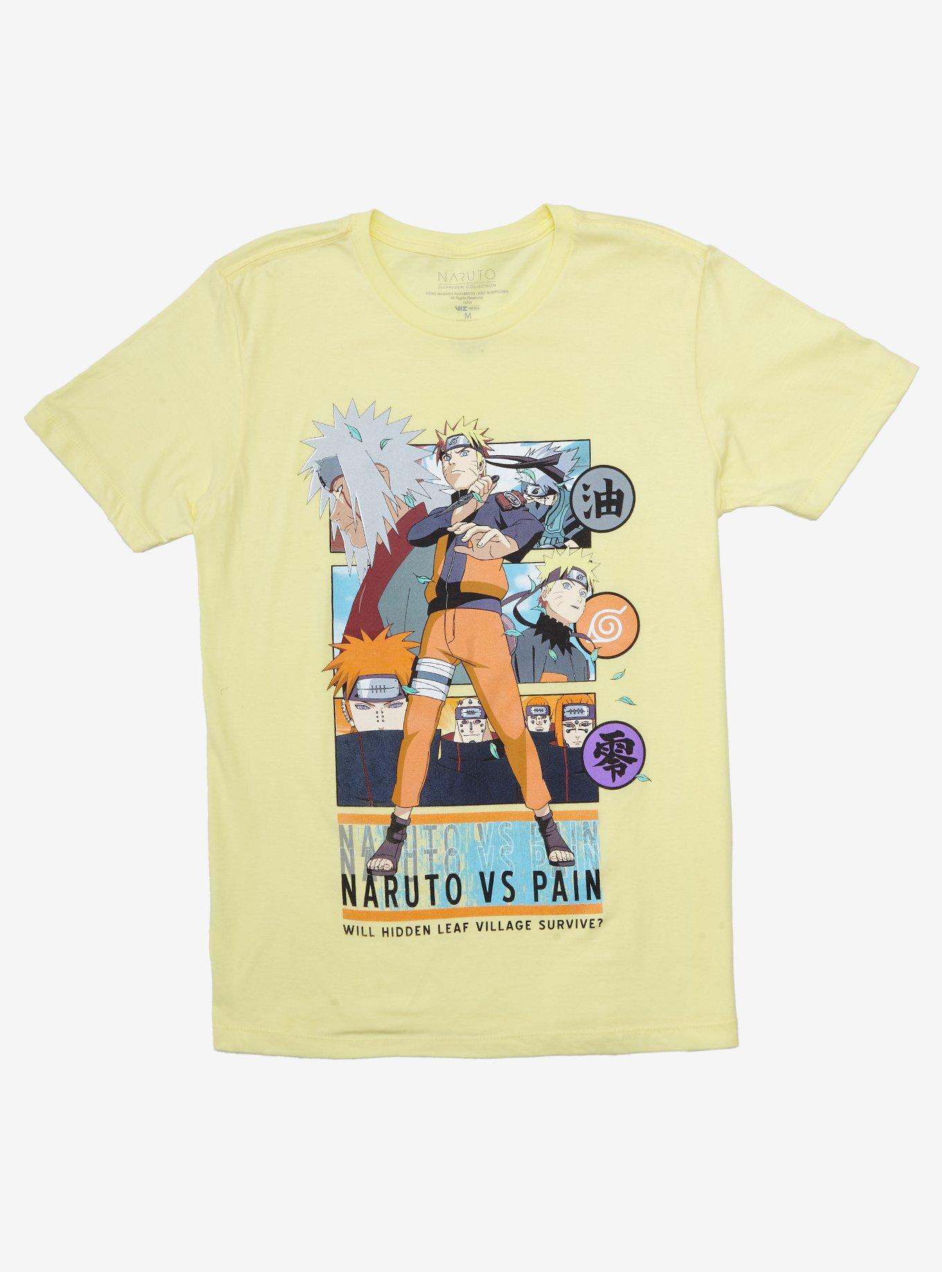 Naruto Shippuden Naruto Vs. Pain T-Shirt, LEMON, hi-res