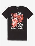 Aggretsuko Retsuko OTM Girls T-Shirt, BLACK, hi-res