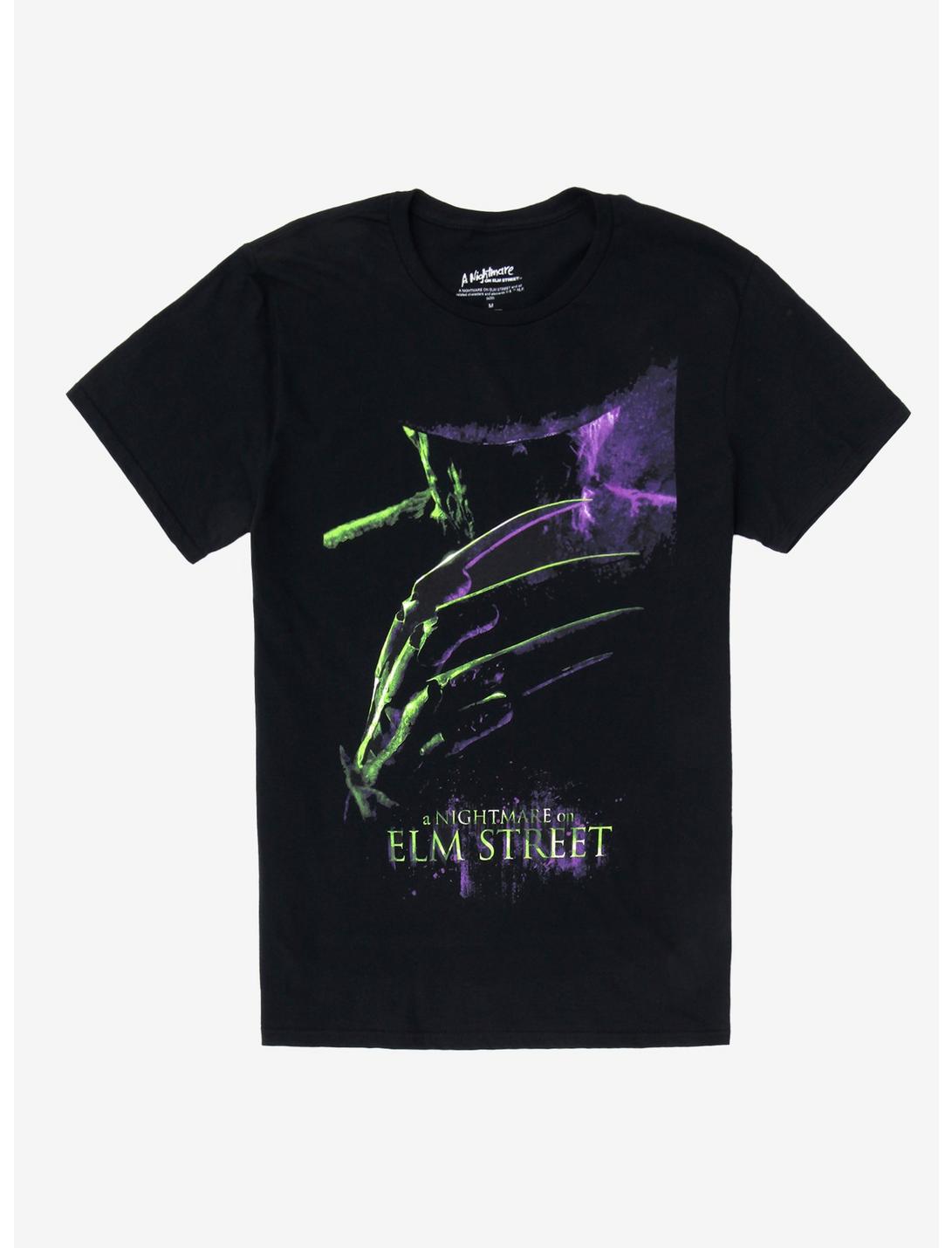 A Nightmare On Elm Street Neon Freddy T-Shirt, BLACK, hi-res
