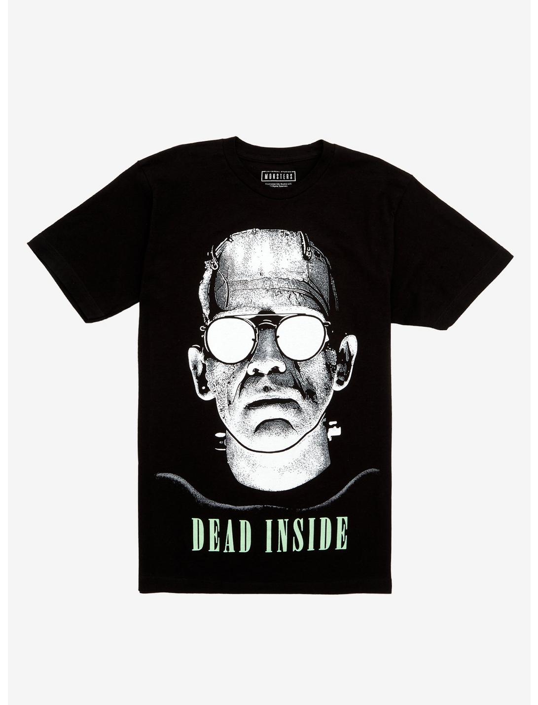 Universal Monsters Frankenstein Dead Inside T-Shirt, BLACK, hi-res