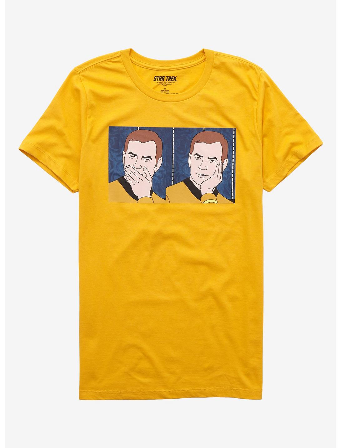 Star Trek: The Animated Series Surprised Kirk Meme T-Shirt, GOLD, hi-res