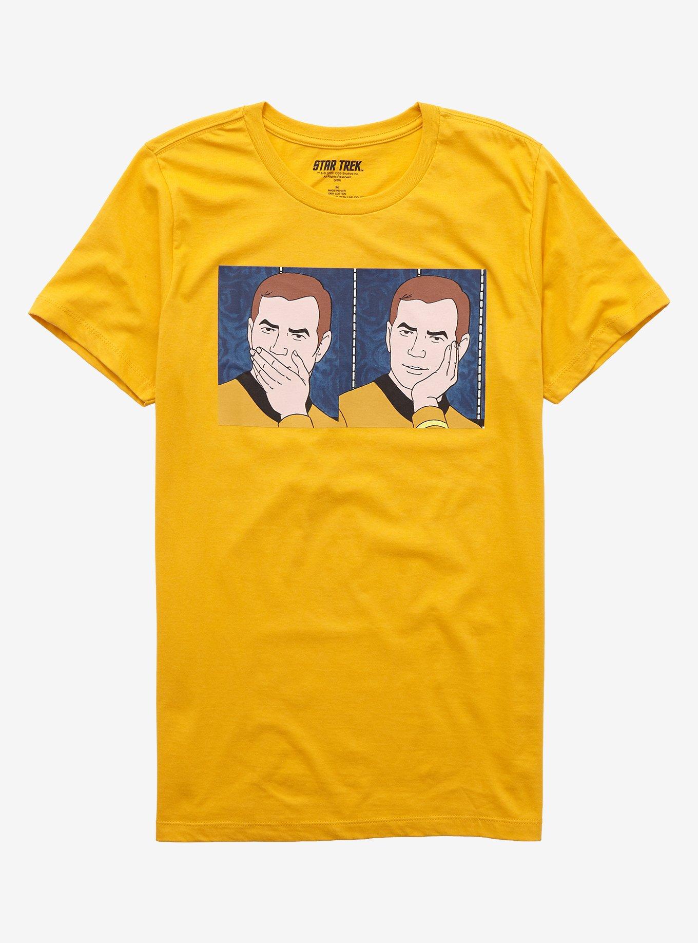 Star Trek: The Animated Series Surprised Kirk Meme T-Shirt, GOLD, hi-res