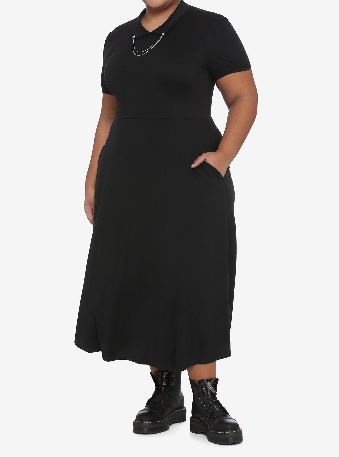 Black Skull Chains Midi Dress Plus Size Hot Topic