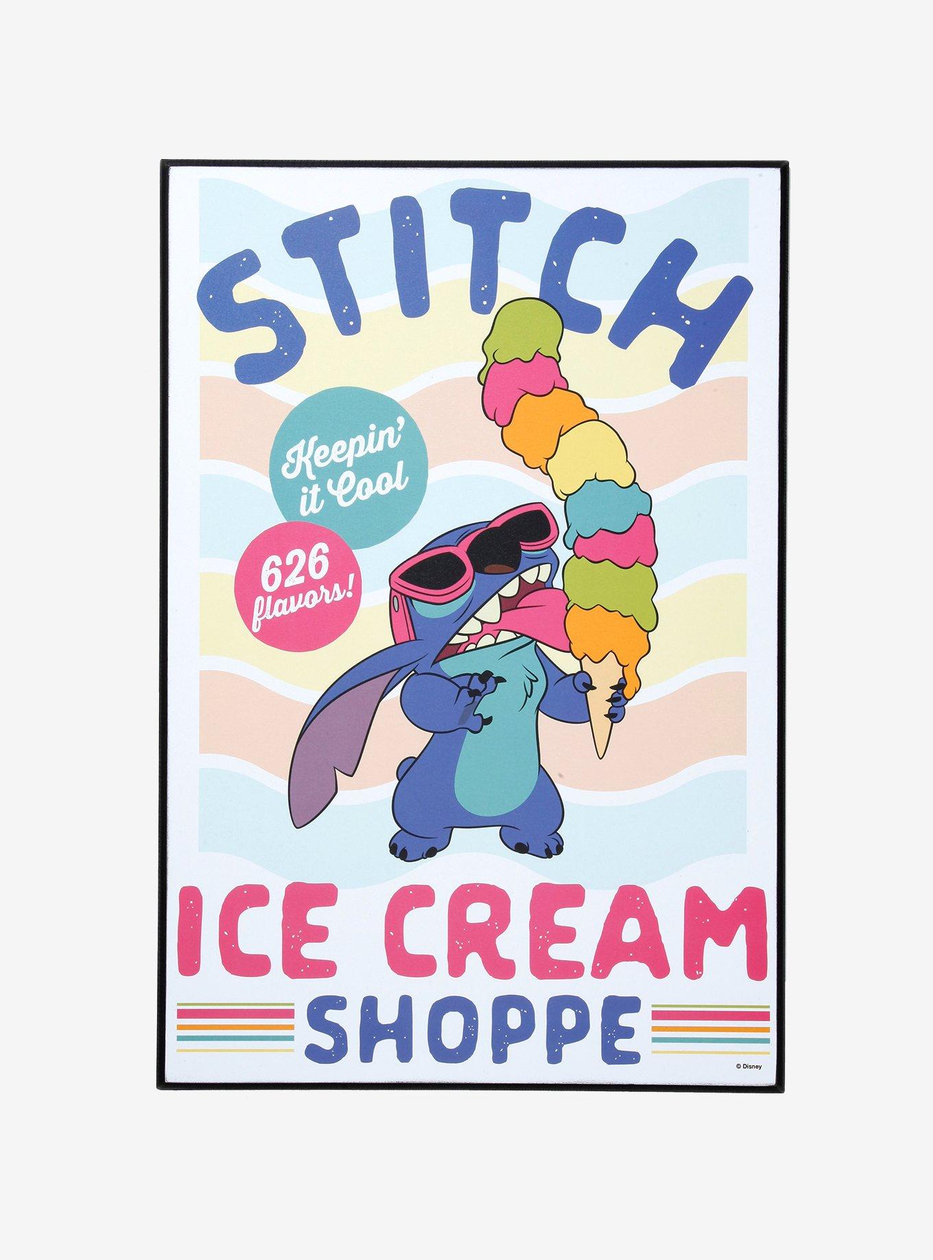 Disney Lilo & Stitch Ice Cream Wood Wall Art