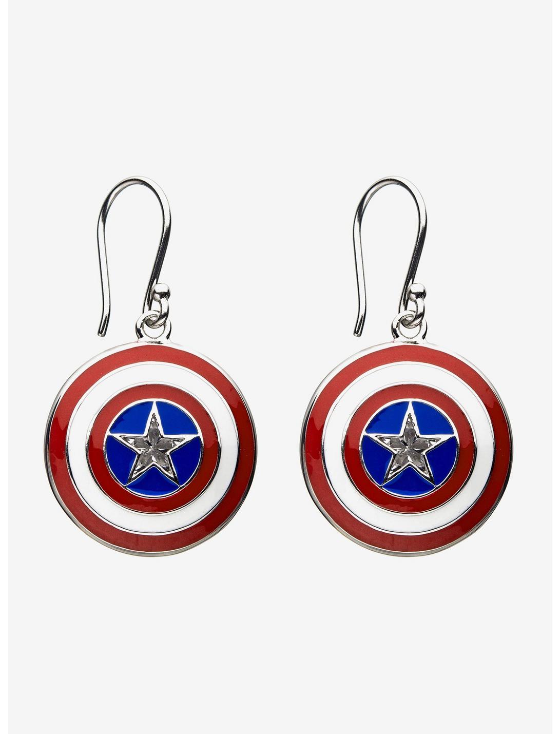 Marvel Captain America x RockLove Shield Earrings, , hi-res