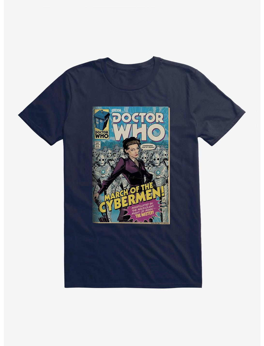 Doctor Who Cybermen Might Of Missy T-Shirt, MIDNIGHT NAVY, hi-res