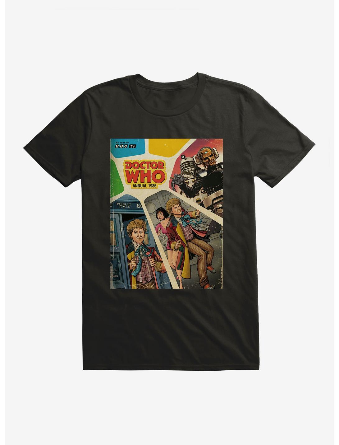 Doctor Who Annual Sixth Doctor T-Shirt, BLACK, hi-res