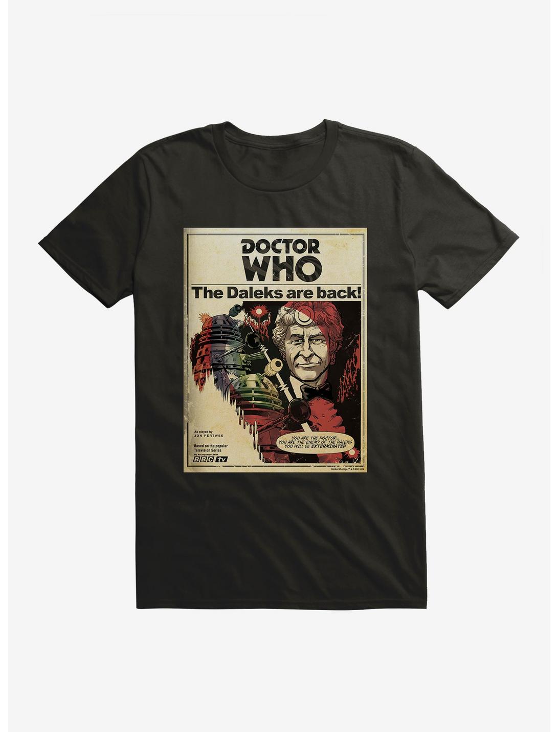 Doctor Who Annual Third Doctor T-Shirt, BLACK, hi-res
