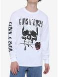 Guns N' Roses Skull & Rose Long-Sleeve T-Shirt, WHITE, hi-res