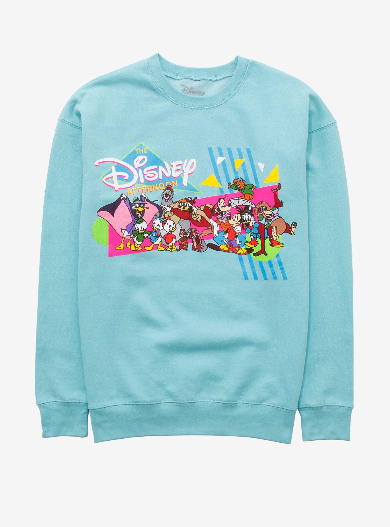 Disney The Disney Afternoon Retro Crewneck - BoxLunch Exclusive, TEAL, hi-res