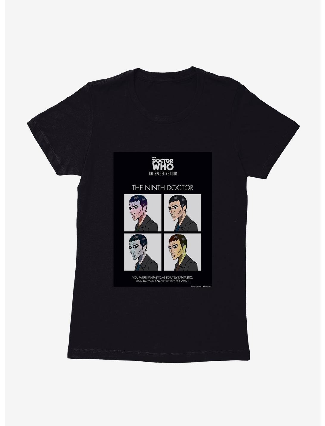 Doctor Who Spacetime Tour Ninth Doctor Womens T-Shirt, BLACK, hi-res