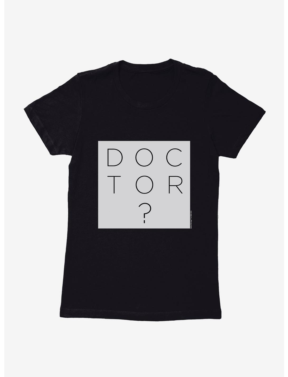 Doctor Who Question Block Womens T-Shirt, BLACK, hi-res