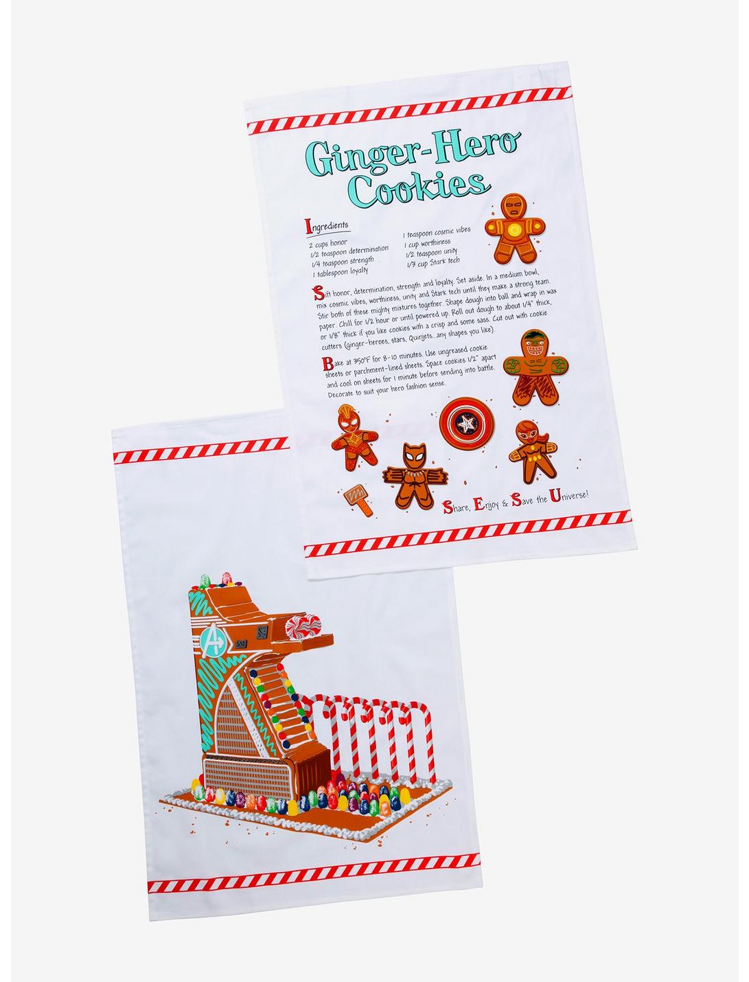 Marvel Eat the Universe Gingerbread Kitchen Towel Set - BoxLunch Exclusive, , hi-res