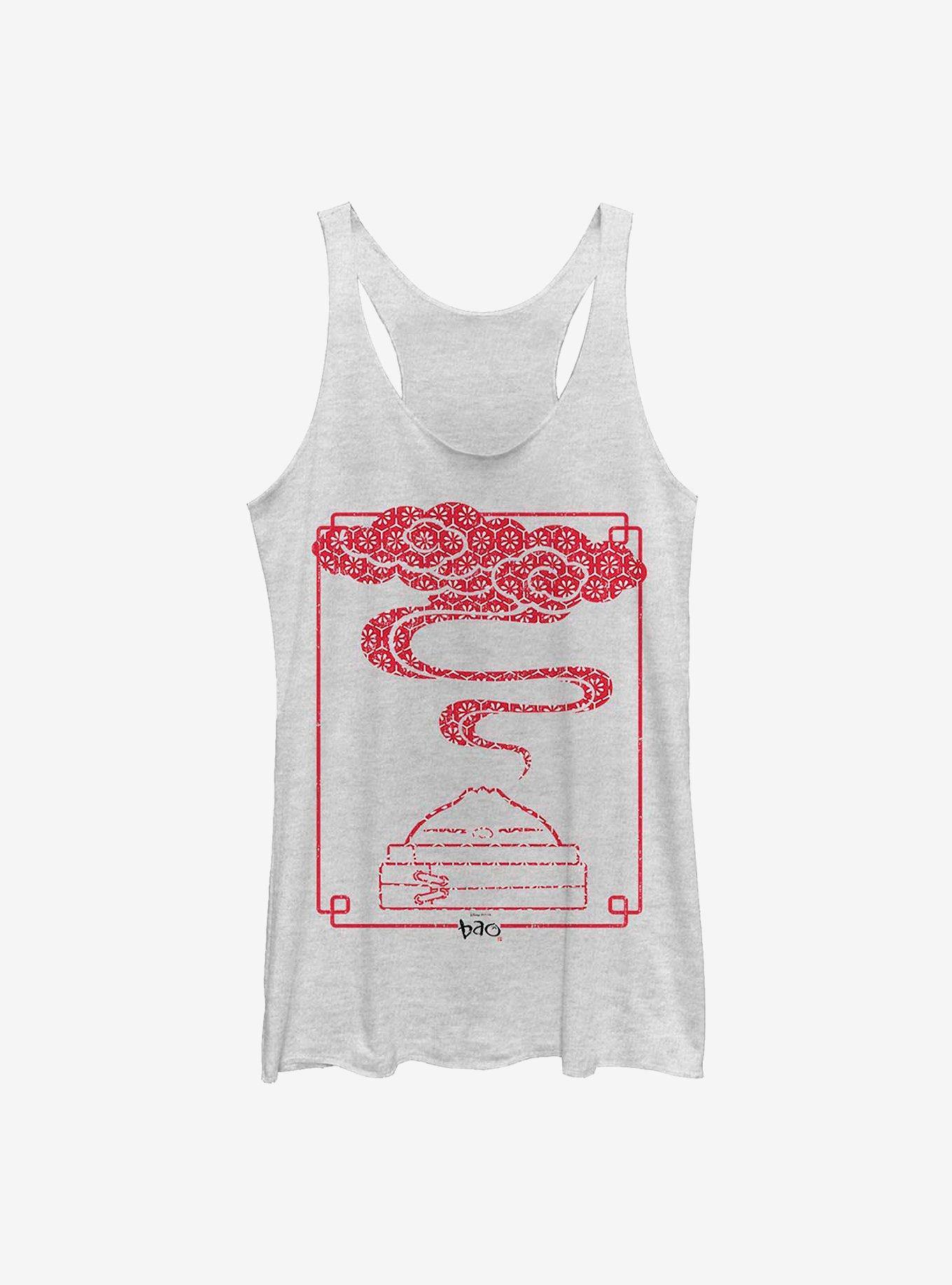 Disney Pixar Bao Steamy Woodblock Womens Tank Top, WHITE HTR, hi-res