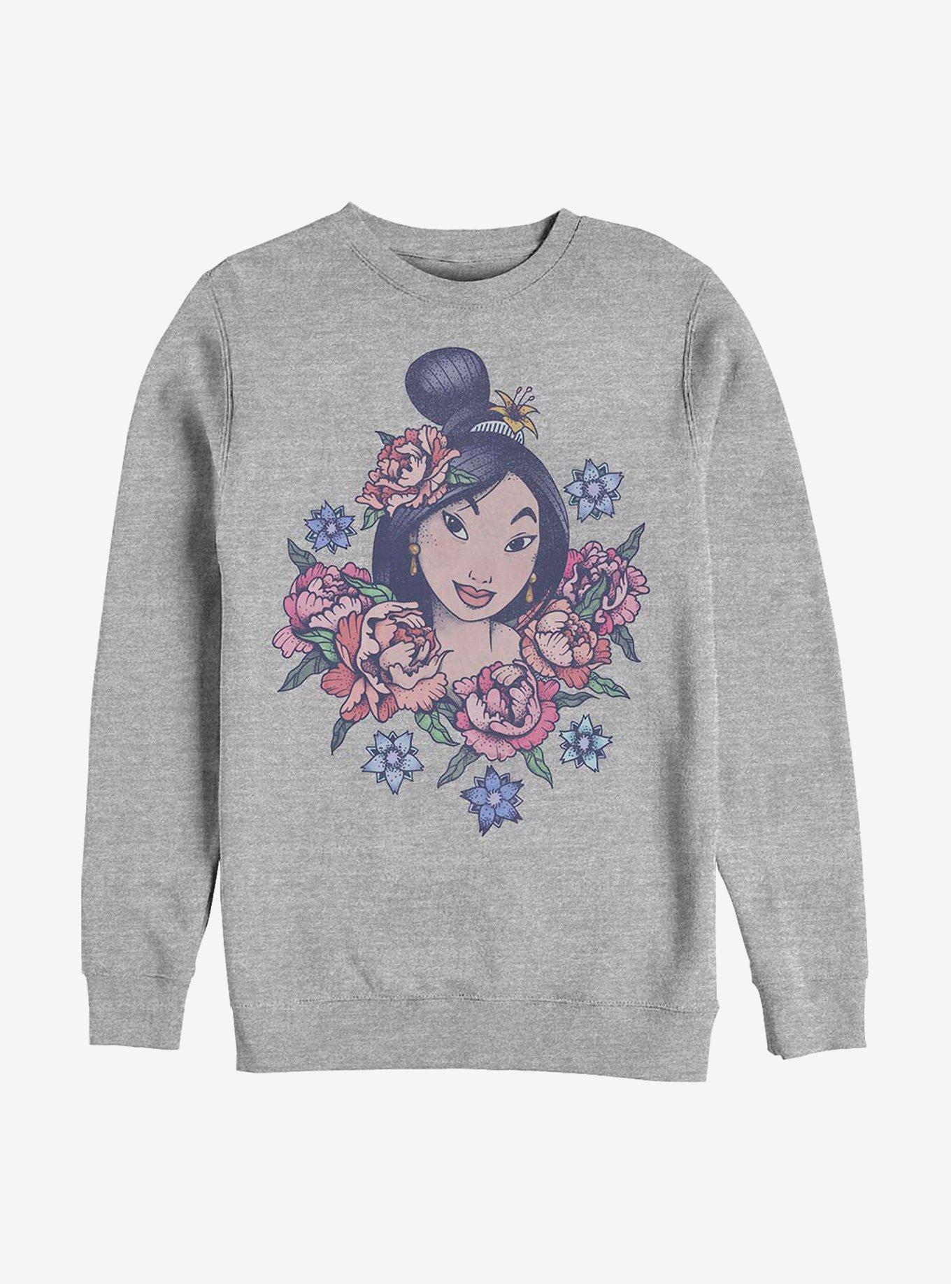 Disney Mulan Floral Warrior Sweatshirt, , hi-res