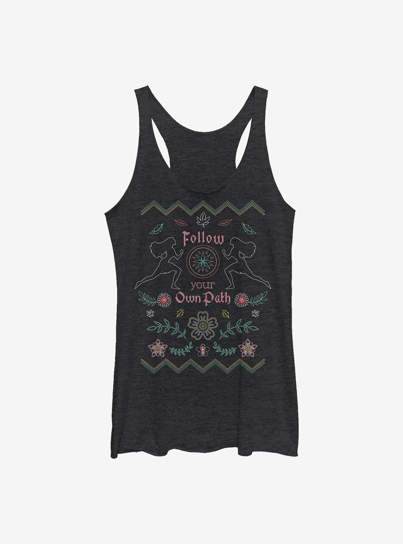 Disney Pocahontas Journey Womens Tank Top, BLK HTR, hi-res