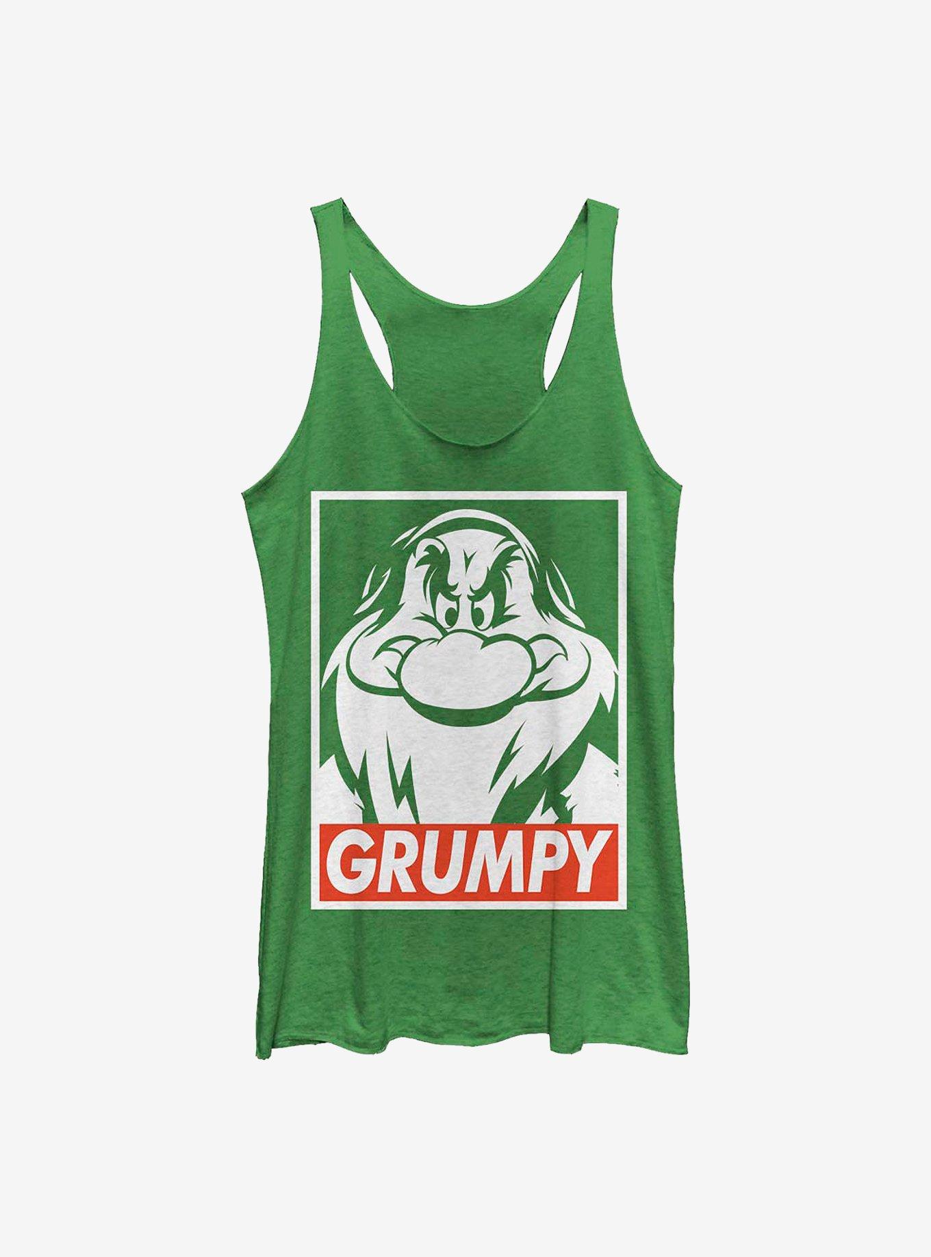 Disney Snow White And The Seven Dwarfs Grumpy Poster Womens Tank Top, ENVY, hi-res