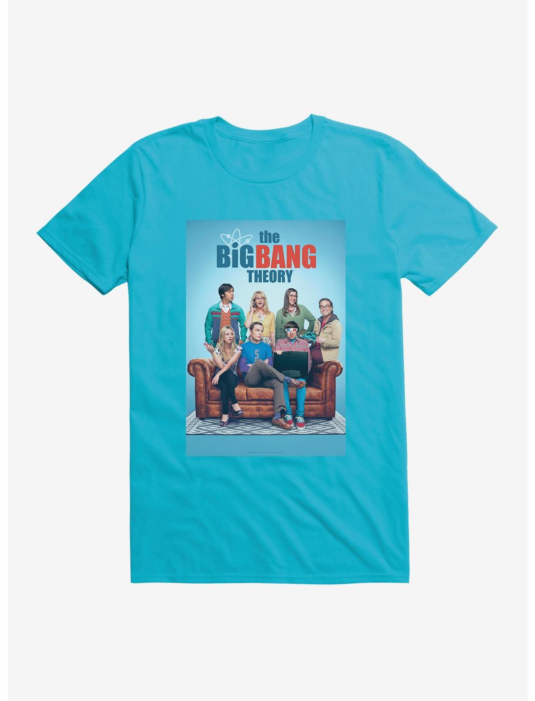 The Big Bang Theory Sofa Portrait T-Shirt, CARRIBEAN BLUE, hi-res