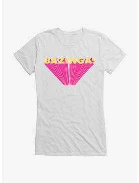 The Big Bang Theory Bazinga Logo Girls T-Shirt, WHITE, hi-res