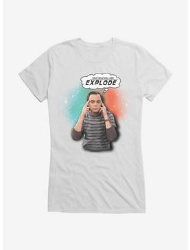 The Big Bang Theory Sheldon Cooper Your Head Will Explode Girls T-Shirt, WHITE, hi-res