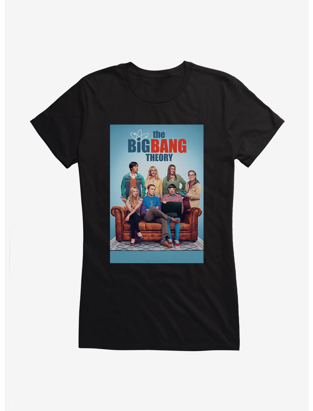 The Big Bang Theory Sofa Portrait Girls T-Shirt, BLACK, hi-res