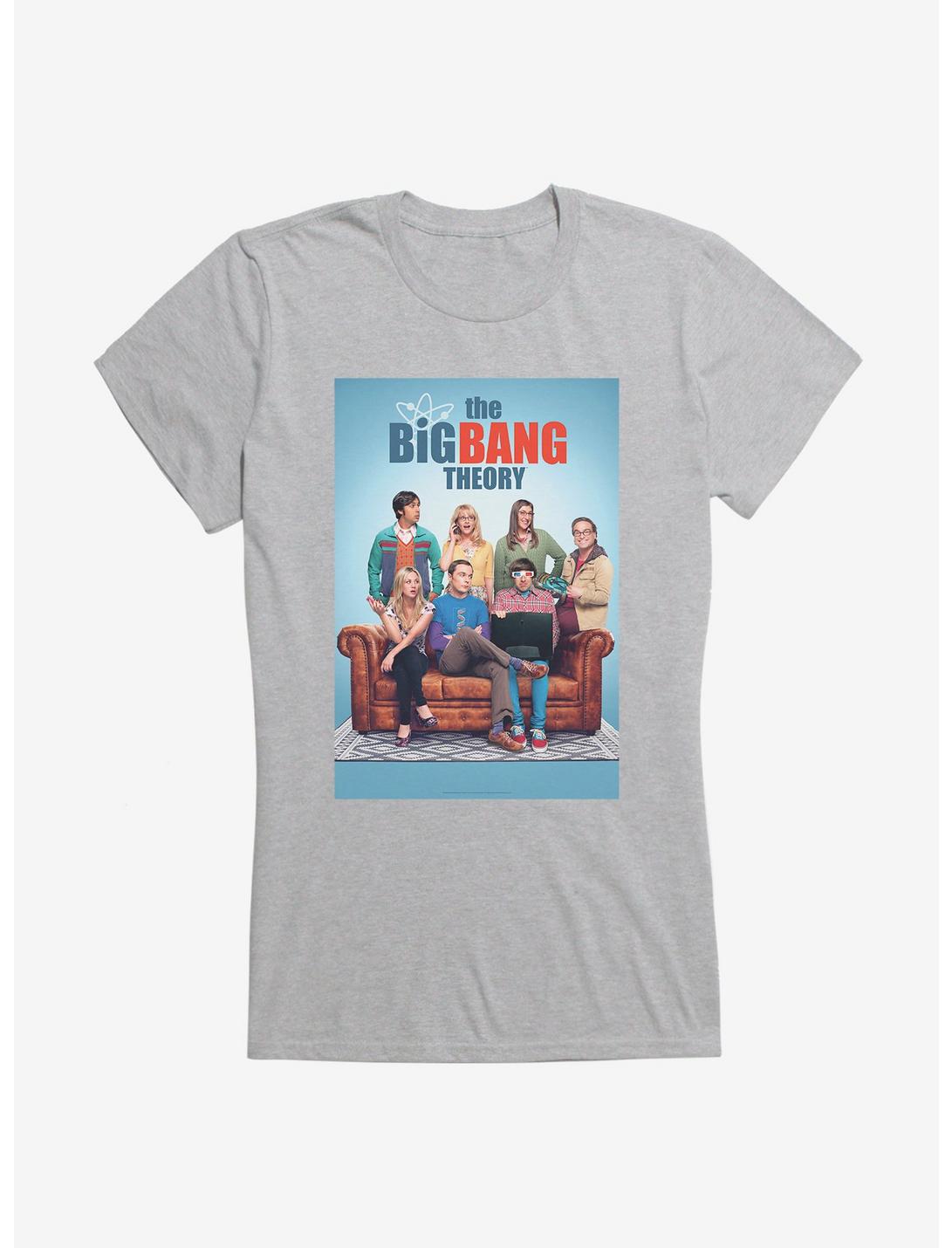 The Big Bang Theory Sofa Portrait Girls T-Shirt, HEATHER, hi-res