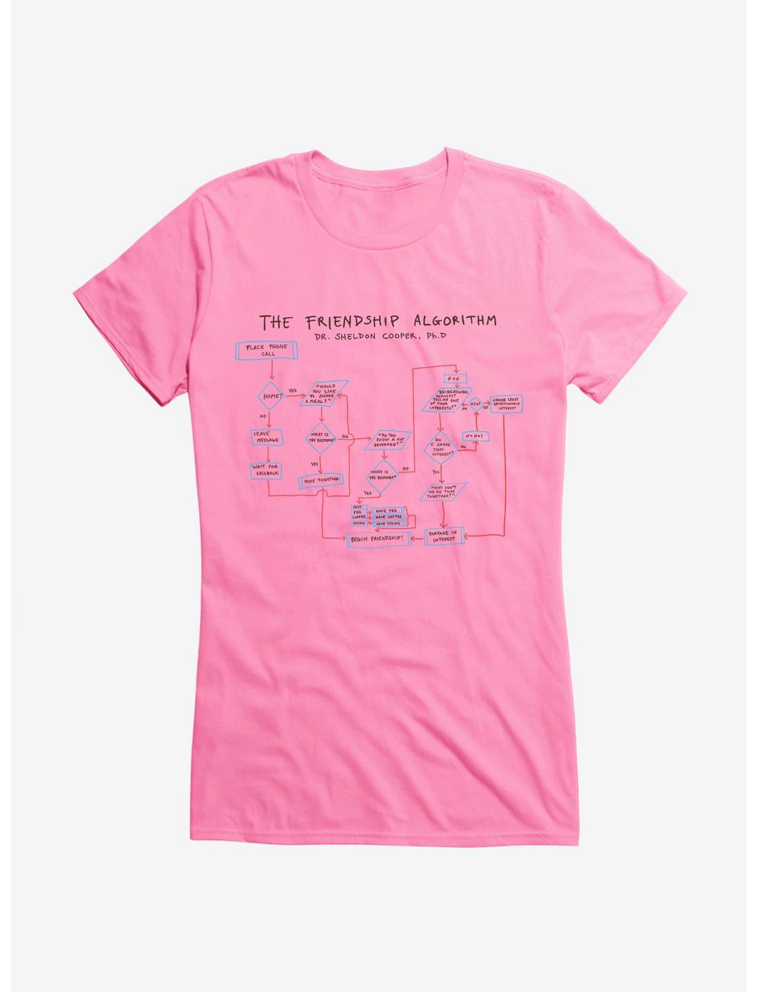 The Big Bang Theory The Friendship Algorithm Girls T-Shirt, CHARITY PINK, hi-res
