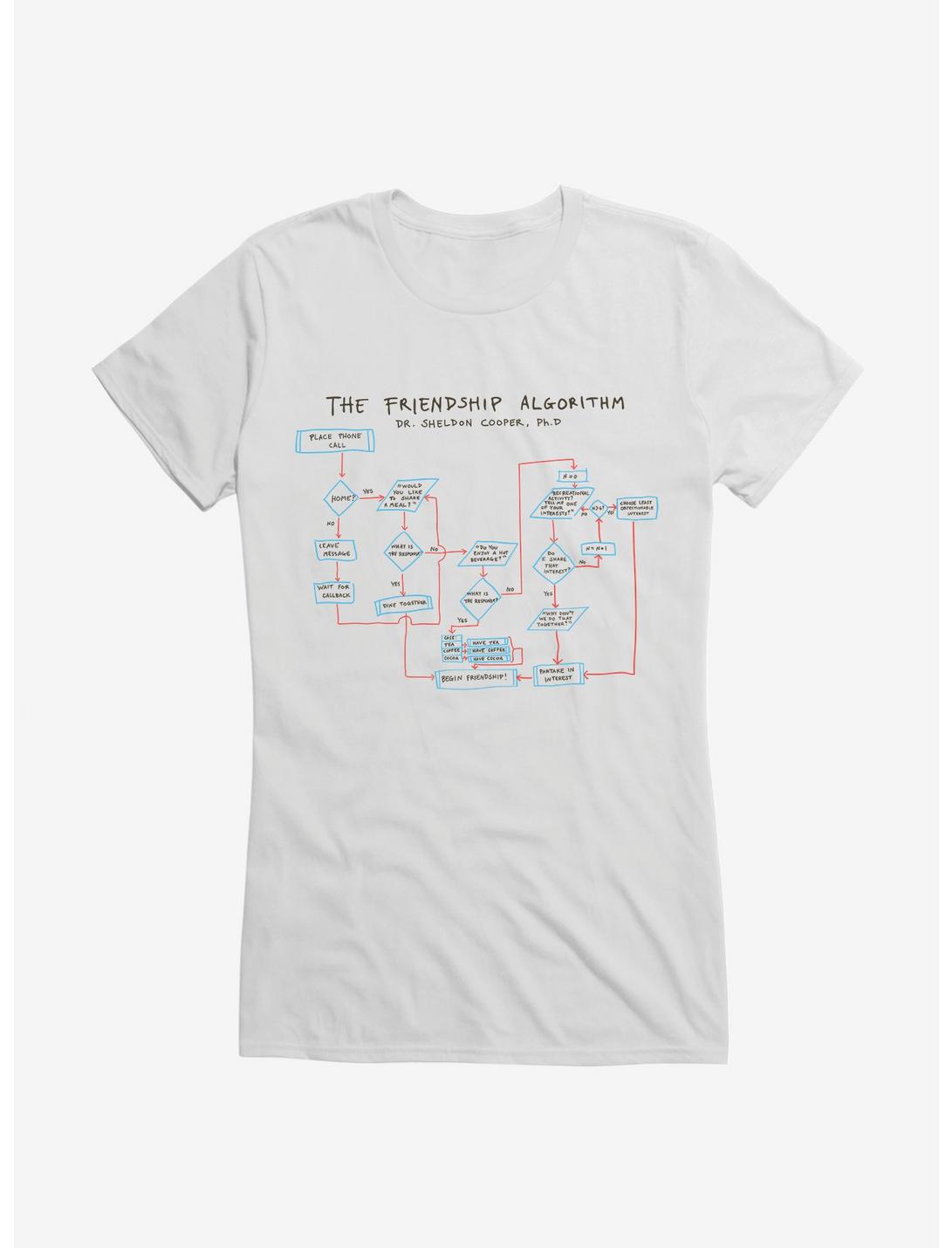 The Big Bang Theory The Friendship Algorithm Girls T-Shirt, WHITE, hi-res