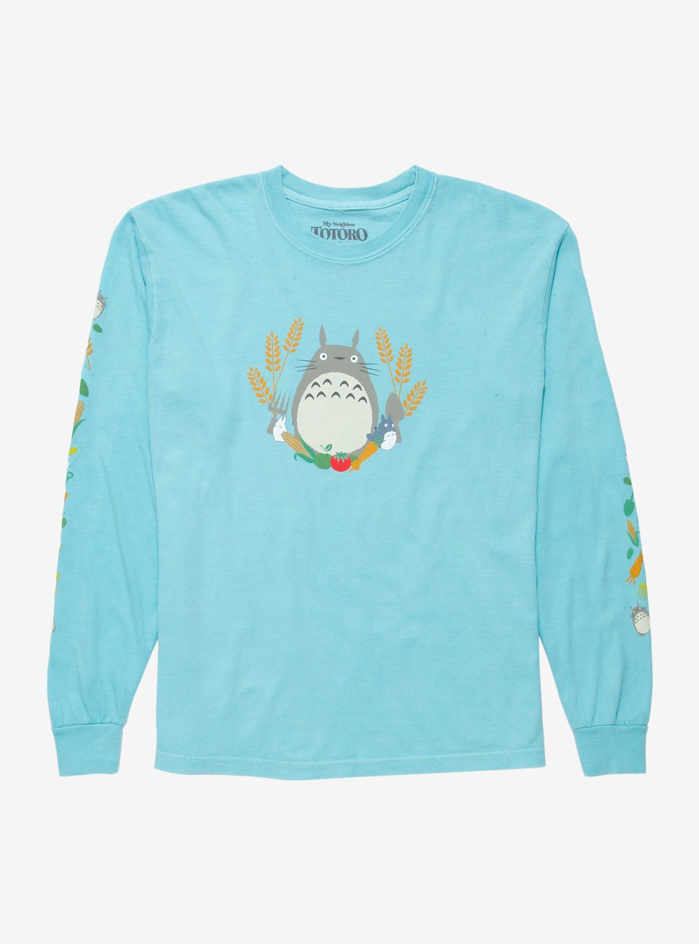 Studio Ghibli My Neighbor Totoro Totoro with Wheat Long Sleeve T-Shirt - BoxLunch Exclusive, LIGHT GREEN, hi-res