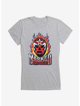 Masked Republic Legends Of Lucha Libre Masked Fire Logo Girls T-Shirt, HEATHER, hi-res