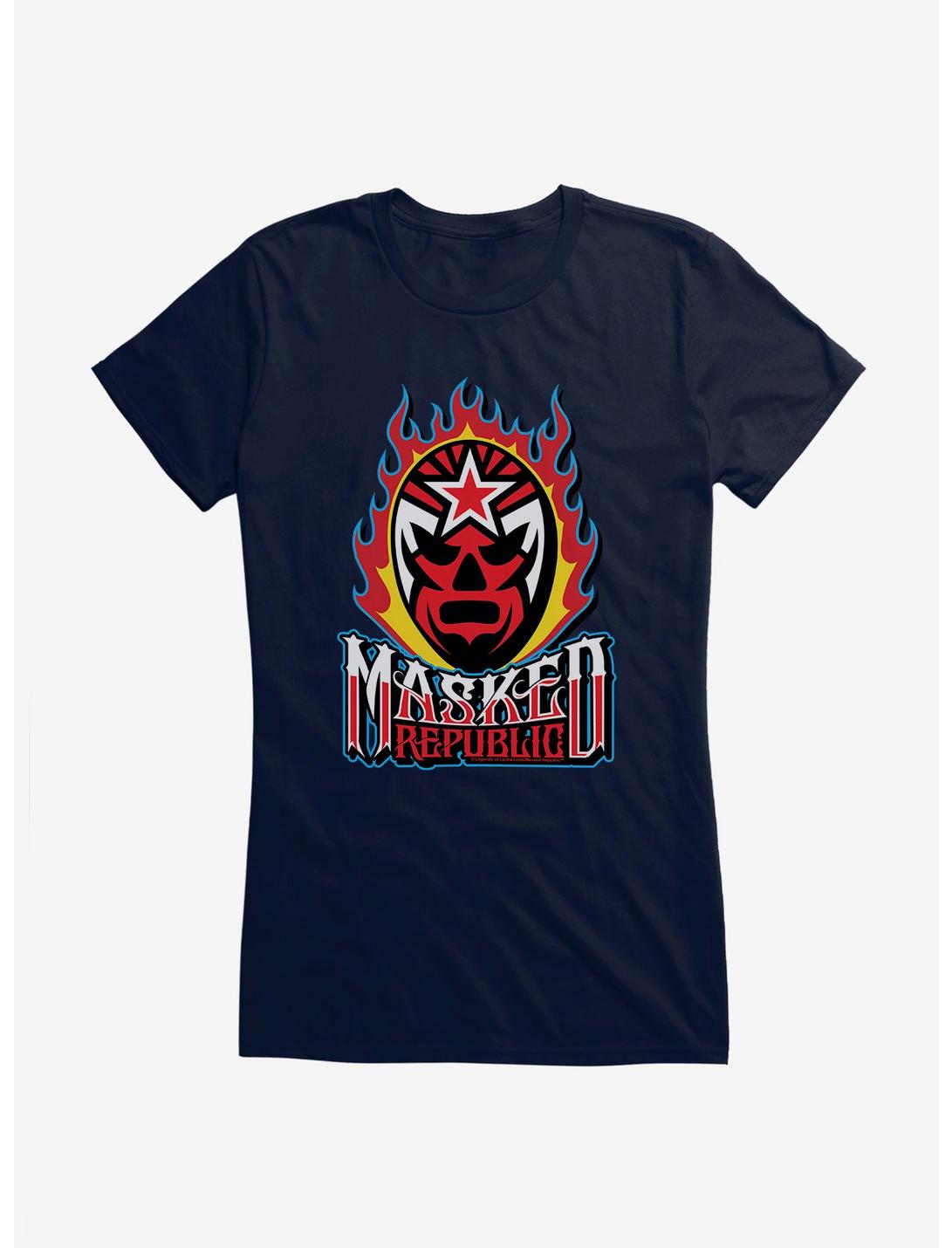 Masked Republic Legends Of Lucha Libre Masked Fire Logo Girls T-Shirt, , hi-res