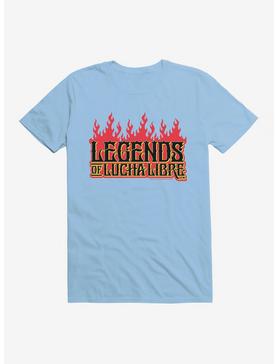 Masked Republic Legends Of Lucha Libre Fire Font T-Shirt, LIGHT BLUE, hi-res