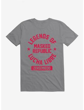 Masked Republic Legends Of Lucha Libre Vintage Font T-Shirt, STORM GREY, hi-res