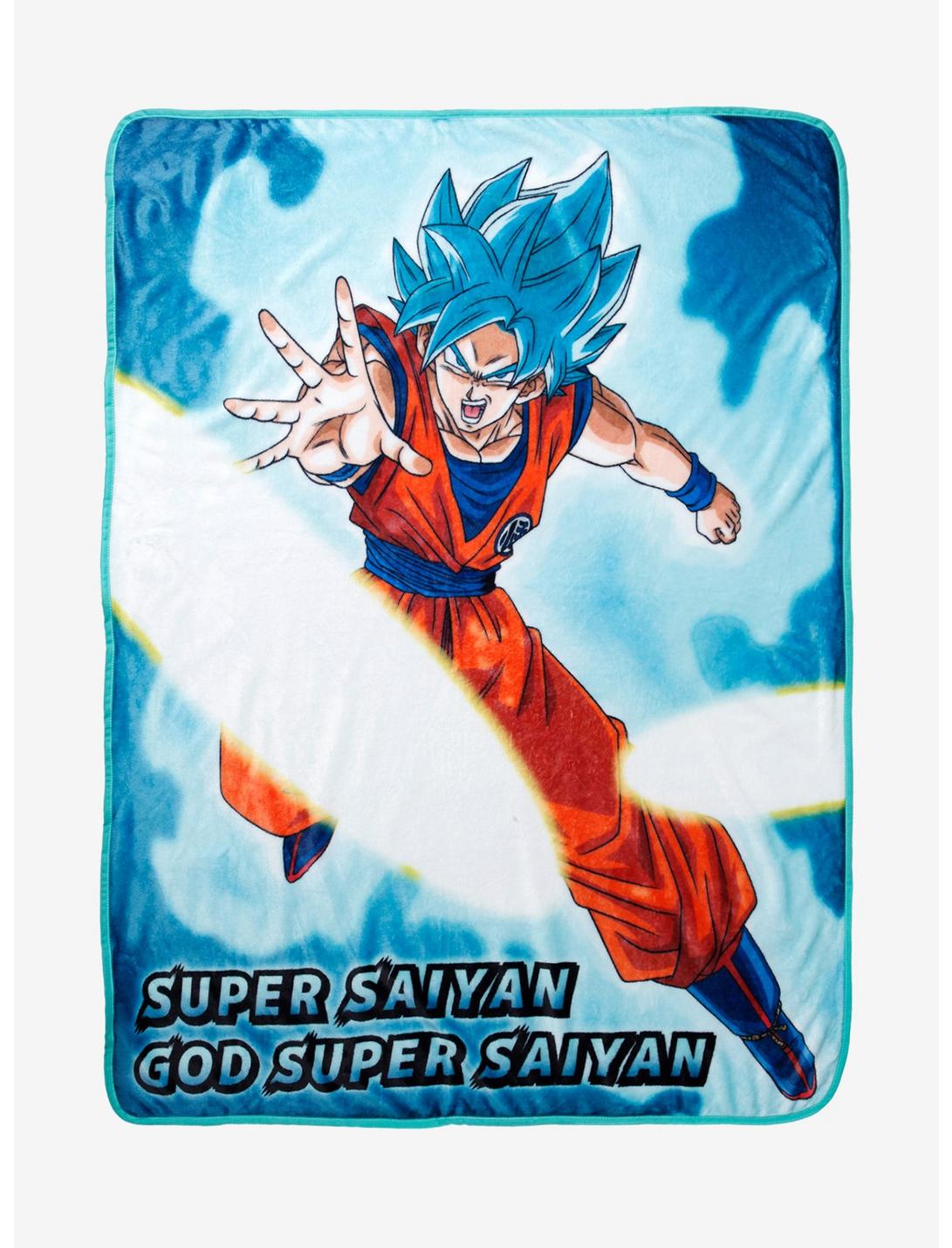 Dragon Ball Z Super Saiyan God Super Saiyan Goku Throw Blanket, , hi-res