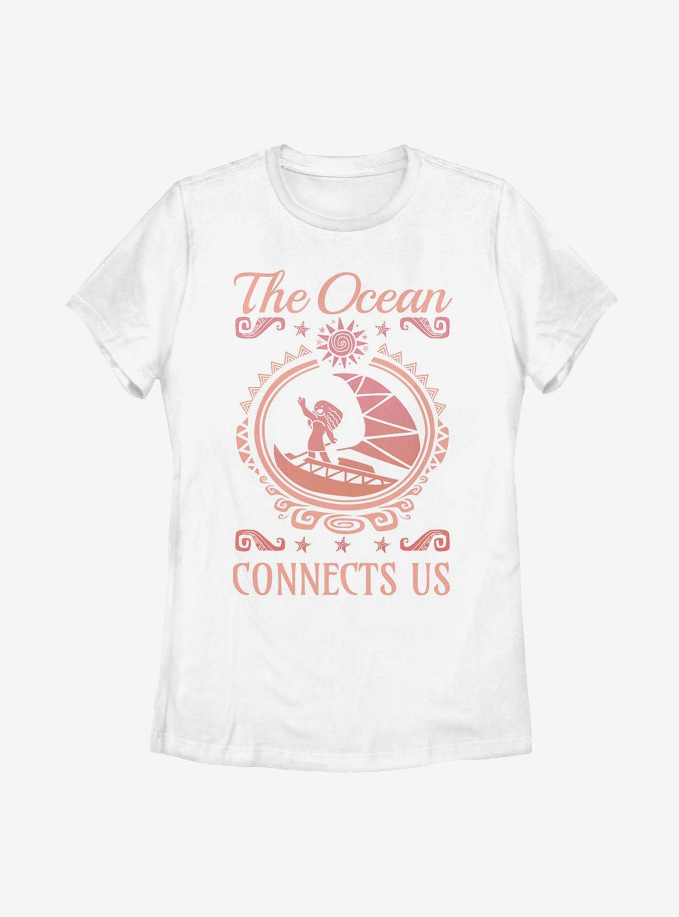 Disney Moana Connect Us Womens T-Shirt, WHITE, hi-res