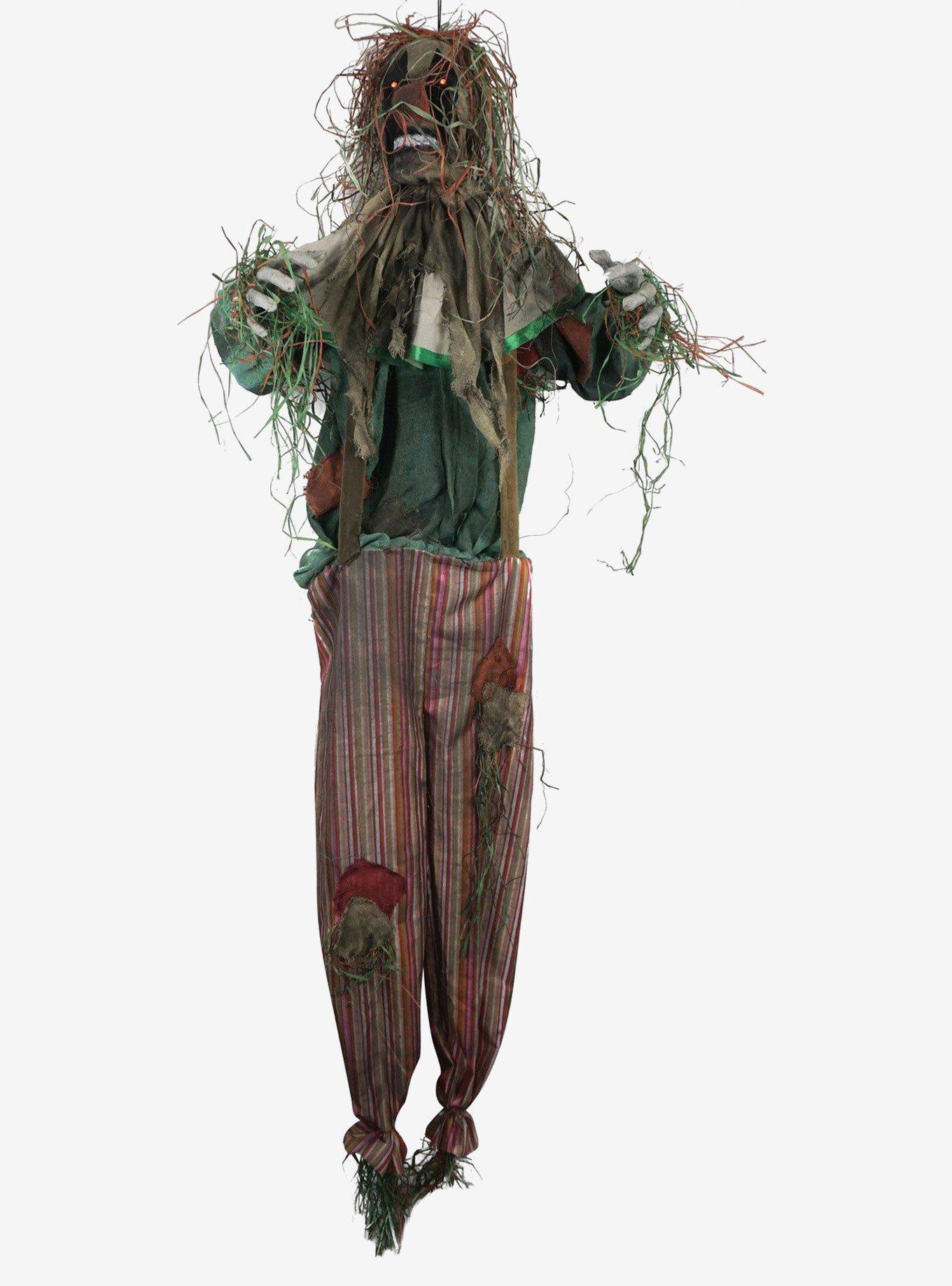 Animated Light Up Hanging Scarecrow Clown 5 Ft, , hi-res
