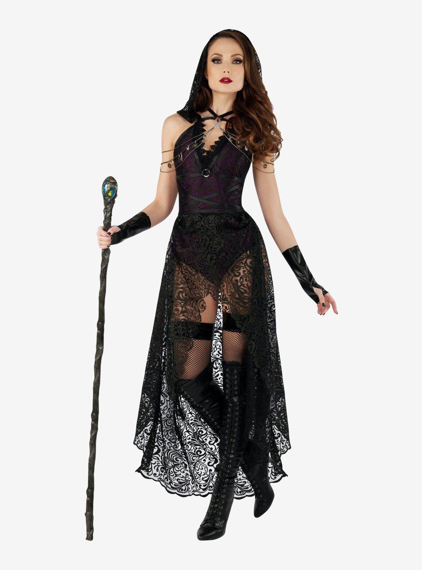 Dark Priestess Costume, BLACK, hi-res